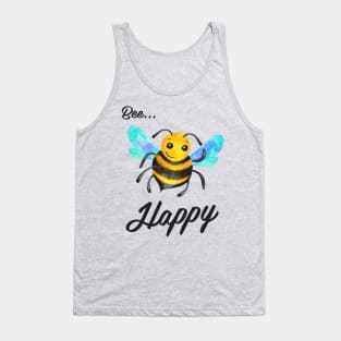 Bee Happy Cute Bee design Tank Top